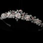 Crystal Bridal Tiara with Pink Accents HP 8003