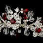 Silver Red Headband Headpiece 8003