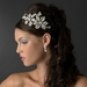 Whimsical Antique Silver Side Accented Flower & Butterfly Headpiece 9944