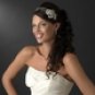 Antique Silver Clear Flower Side Accented Headband 9951