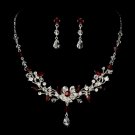 Swarovski Crystal Bridal Jewelry Set NE 8003 Red