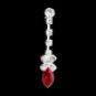 Necklace Earring Set 9235 Silver Red