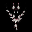 Necklace Earring Set NE 8280 Pink