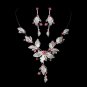 Necklace Earring Set NE 8280 Pink