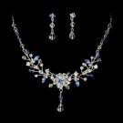 Swarovski Crystal Bridal Jewelry Set NE 8003 Blue