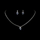 Beautiful Light Blue Crystal Jewelry Set NE 342