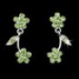 Necklace Earring Set 363 Silver Green
