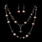 Necklace Earring Set 1040 Tan