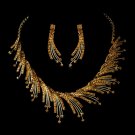 Necklace Earring Set NE 8278 Gold Topaz