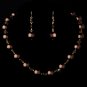 Necklace Earring Set NE 8355 Gold Bronze
