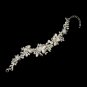Silver Ivory Freshwater Pearl & Rhinestone Bridal Bracelet 1162