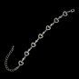 Silver Clear Rhinestone Heart Bridal Clasp Bracelet 13060