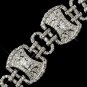 Silver Clear CZ Crystal Modern Bridal Clasp Bracelet 2516