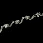 Silver Clear Rhinestone Bridal Clasp Bracelet 382
