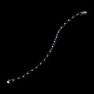 Silver Clear & Sapphire CZ Crystal Bridal Clasp Bracelet 6504