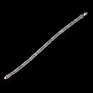 Silver Clear CZ Crystal Tennis Bridal Clasp Bracelet 65150
