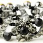 Hematite Black Crystal Bridal Stretch Bracelet 8661