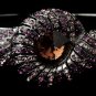 Hematite Amethyst Crystal Bridal Beach Seashell Bangle Bracelet 8662