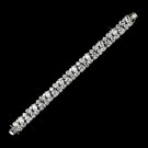 Silver Clear Multi-Shaped CZ Crystal Bridal Tennis Bracelet 8667