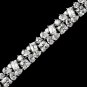Silver Clear Multi-Shaped CZ Crystal Bridal Tennis Bracelet 8667