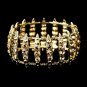 Gold Topaz Crystal Bridal Stretch Cuff Bracelet 8690