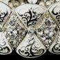 Silver White Clear Crystal Rhinestone Bridal Stretch Bracelet 9240