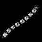 Silver Clear Princess CZ Stone Tennis Bracelet 8666