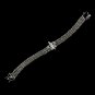Antique Silver Clear Fleur de lis CZ Crystal Bracelet 9259