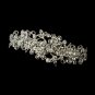 Silver Clear Rhinestone Wire Flower Barrette 5120