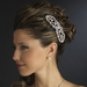 Silver Clear & Blue Rhinestone Bella "Twilight" Comb 5829