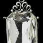 Antique Silver Clear Oval Rhinestone Bridal Stud Earrings 22245
