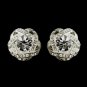 Silver Clear Rhinestone Bridal Earrings 25201