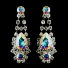 Silver Clear Crystal & AB Rhinestone Bridal Earrings 70013