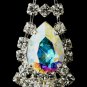 Silver Clear Crystal & AB Rhinestone Bridal Earrings 70013