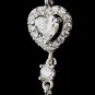 Antique Silver Clear Multi Cut CZ Earrings 8650