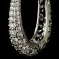 Antique Silver Clear CZ Crystal Swirl Bridal Earrings 8779