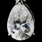 Silver Clear CZ Tear Drop Earrings 9951