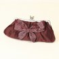 Red Matte Satin Bridal Beaded Bow Tie Evening Bag 301
