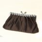 Brown Satin Rhinestone Evening Bag 302