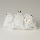 White Satin Flower Evening Bag 313