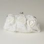 White Satin Flower Evening Bag 313