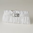 White Satin Crystal Evening Bag 314