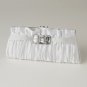 White Satin Crystal Evening Bag 314