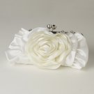 Cream Floral Rose Rhinestone Evening Bag 316