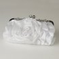 White Floral Rose Rhinestone Evening Bag 316