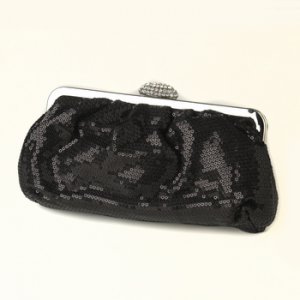 Black Sequin & Rhinestone Evening Bag 320