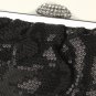 Black Sequin & Rhinestone Evening Bag 320