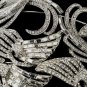 Antique Silver Clear Multi Cut Rhinestone Royal Tiara Headpiece 9958