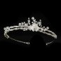 *Silver White Pearl, Clear Swarovski Crystal & Rhinestone Bridal Headpiece 5050