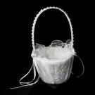 Satin Silk Flower Girl Basket 6